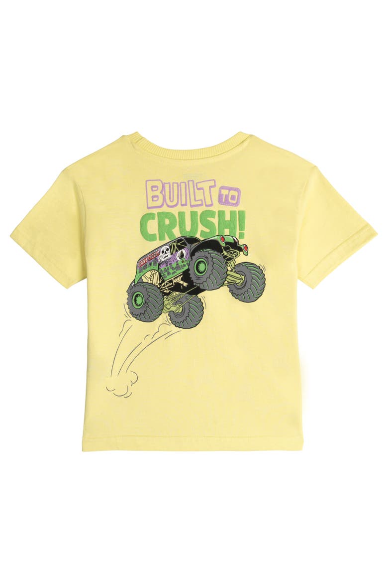 Grave Digger Boys' 2-Piece T-Shirt and Shorts Set, Alternate, color, Grave Digger Yellow