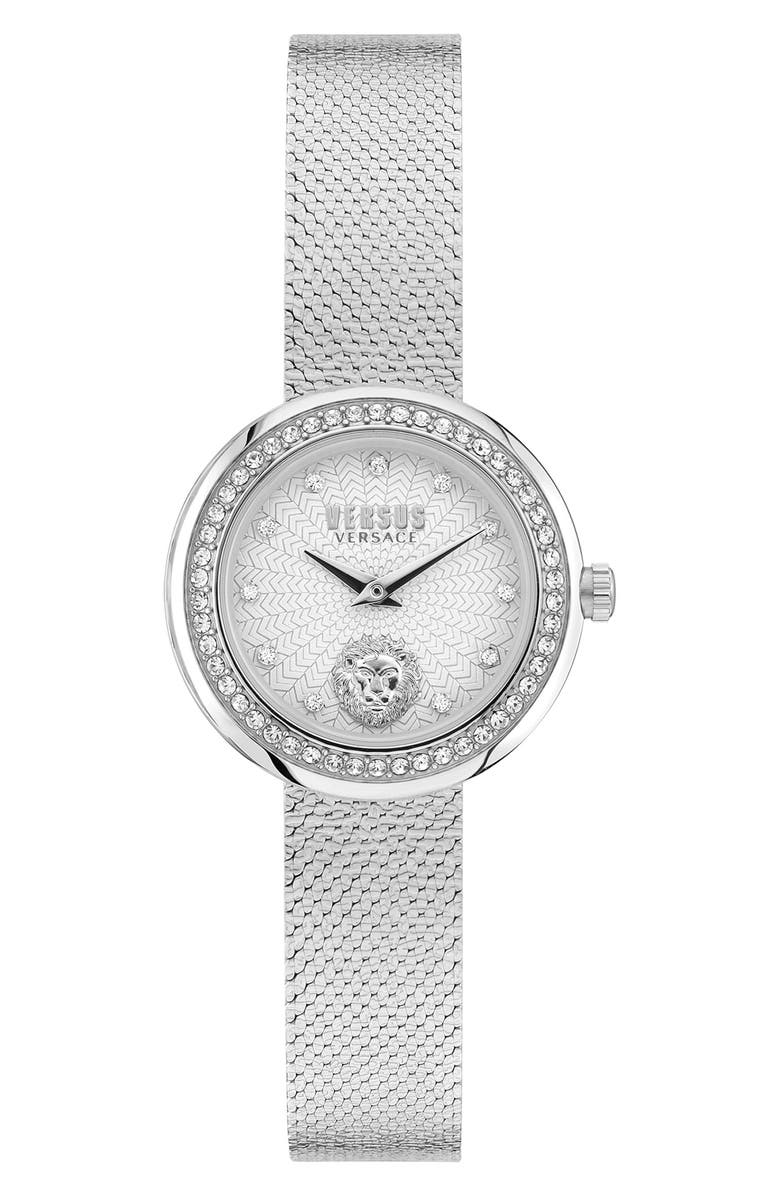 VERSUS Versace Lea Petite Mesh Strap Watch, 28mm, Main, color, 