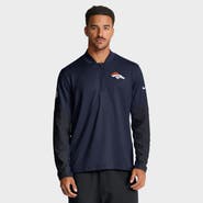Nike Men's Nike Navy Denver Broncos Sideline Dri-FIT Half-Zip Pullover