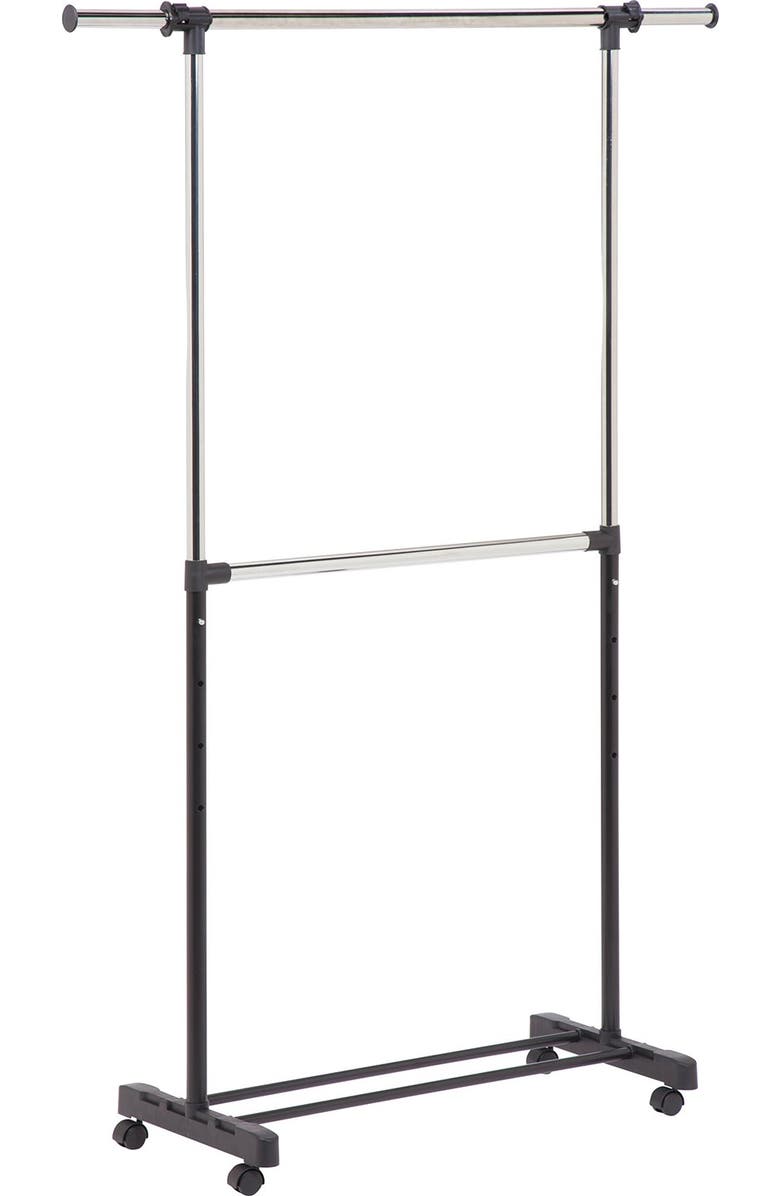 HONEY-CAN-DO Dual Rod Expandable Garment Rack, Alternate, color,