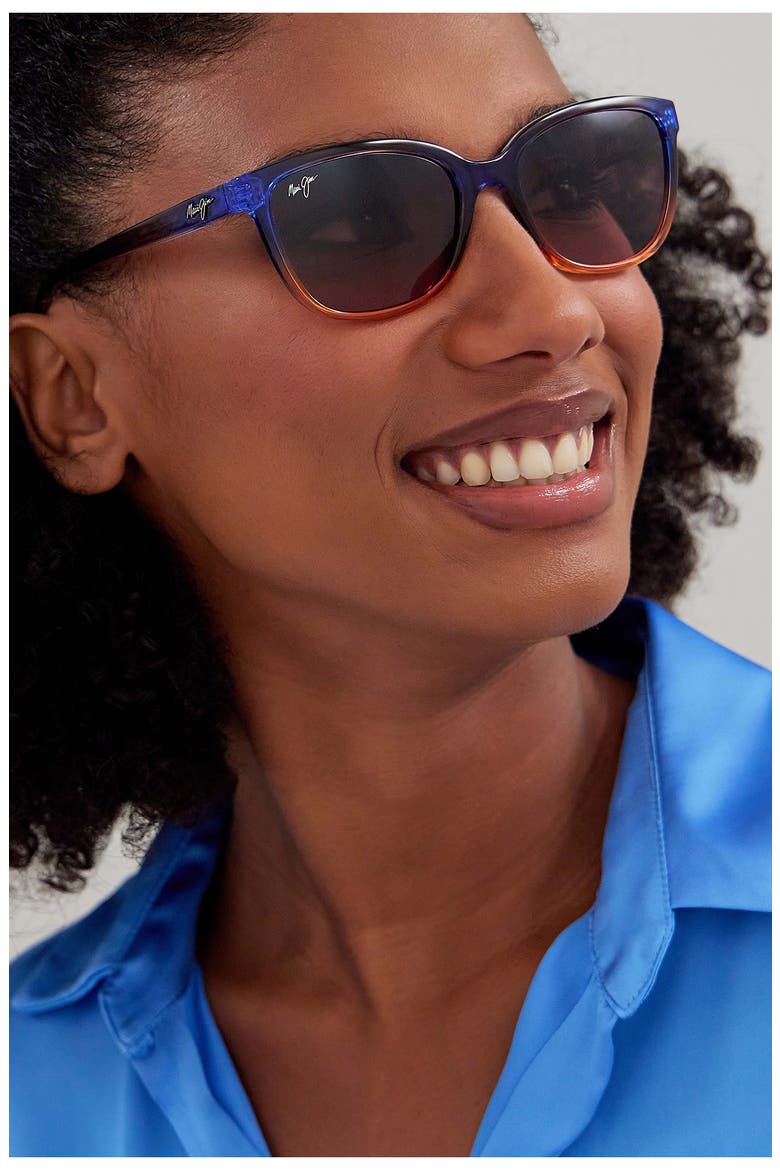 Honi 54mm PolarizedPlus2® Cat Eye Sunglasses, Alternate, color, SUNSET/ MAUI ROSE