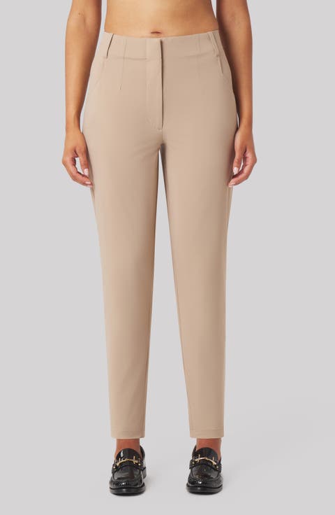 Kate Plaid Stretch Ankle Pants