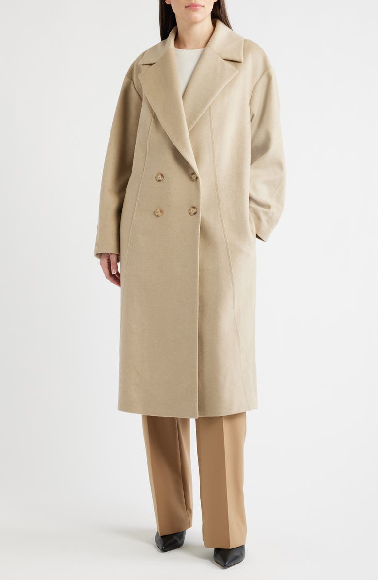 BOSS Calacas Wool & Cashmere Long Coat, Alternate, color, Pumice