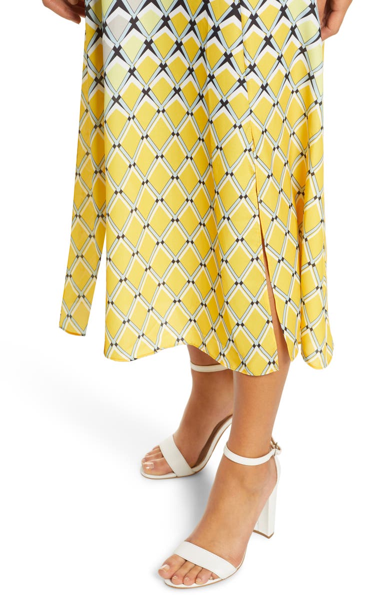 CAARA Frenta Ombré Geo Print Popover Midi Sundress, Alternate, color, 