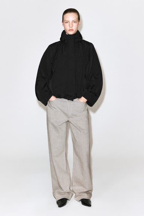 Nylon Mock-Neck Jacket
