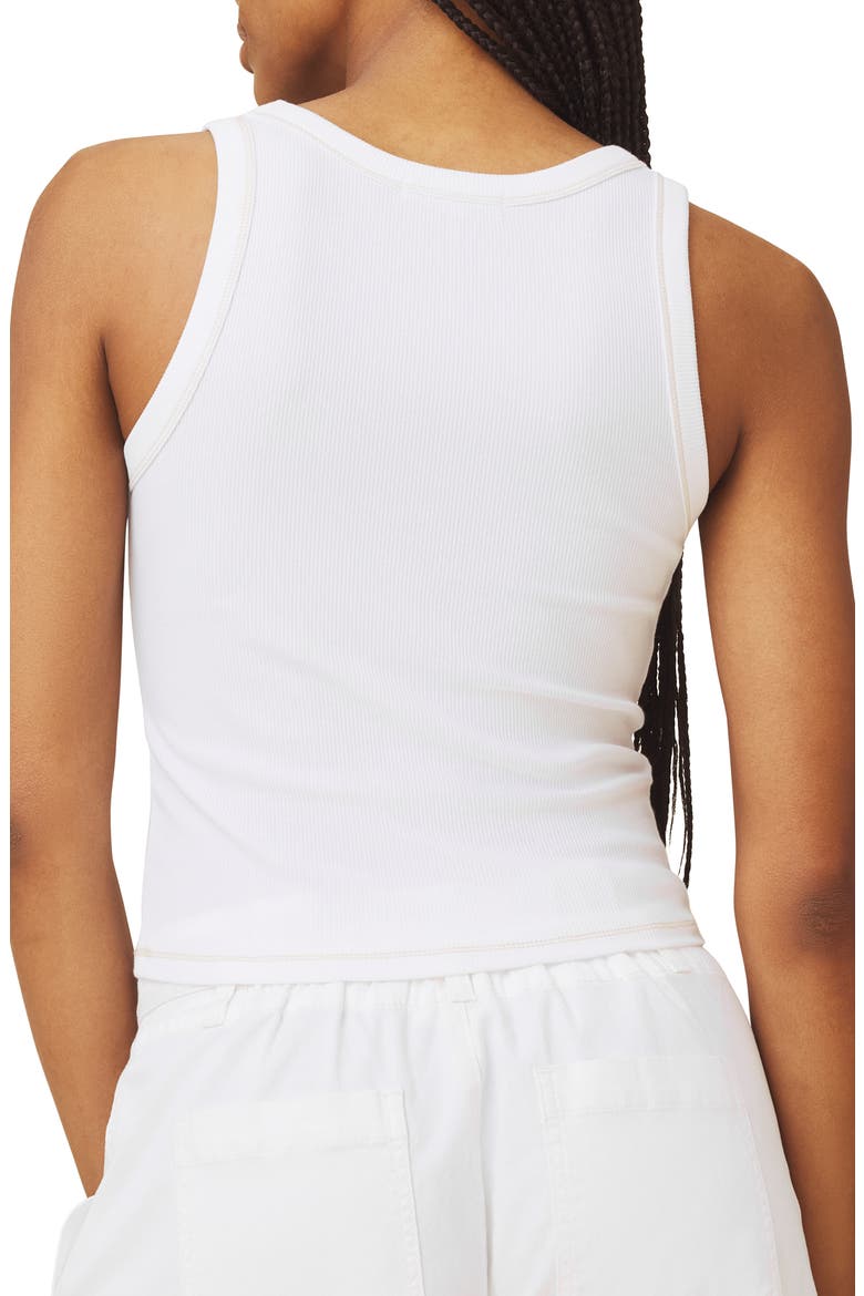 Roma Cotton Blend Tank, Alternate, color, WHITE