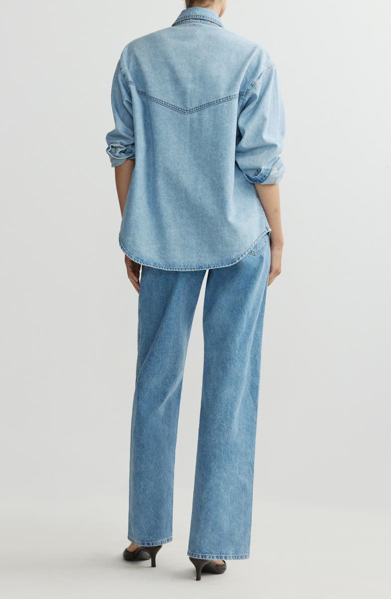 DL1961 Addison Snap Front Denim Overshirt, Alternate, color, 