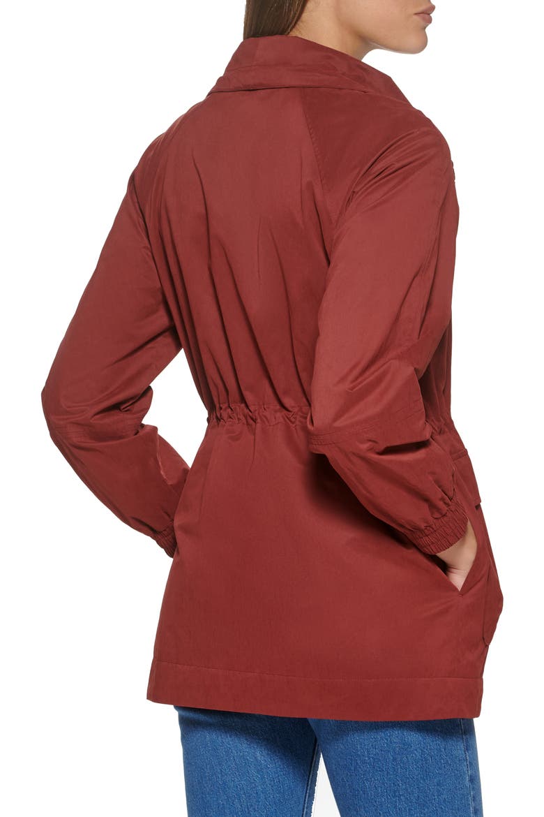 Levi's® Women's Cinch Waist Anorak Rain Jacket, Alternate, color, MAROON