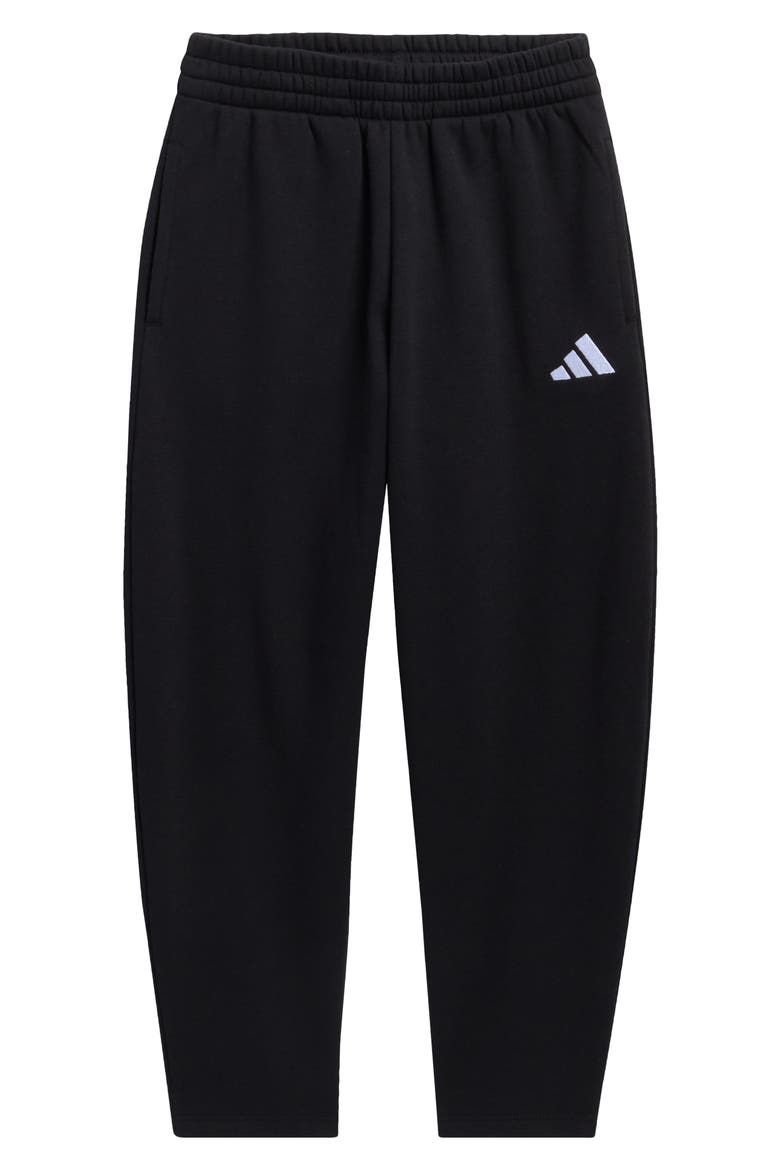 Kids' Cotton Blend Fleece Barrel Leg Pants, Main, color, BLACK