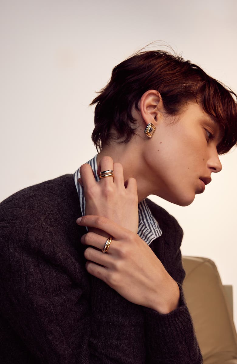 Luv AJ Set of Two Wave Stackable Rings, Alternate, color, 