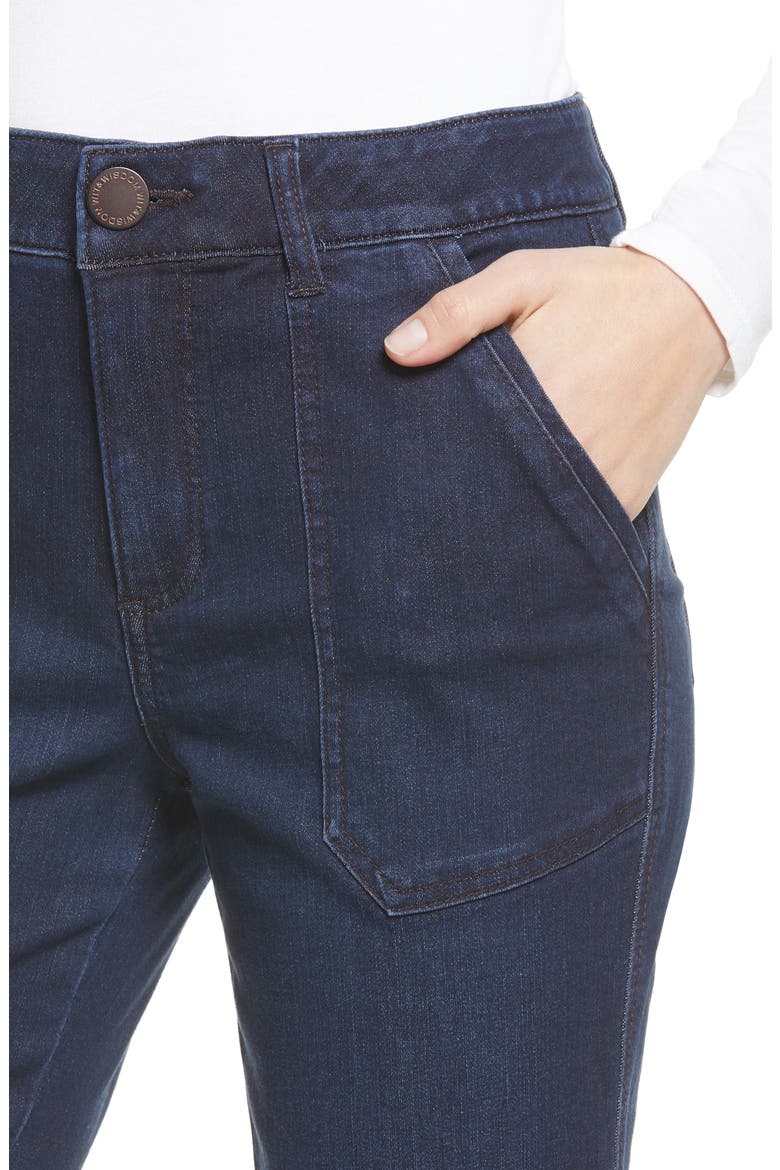 'Ab'Solution High Waist Utility Jeans, Alternate, color, DARK INDIGO