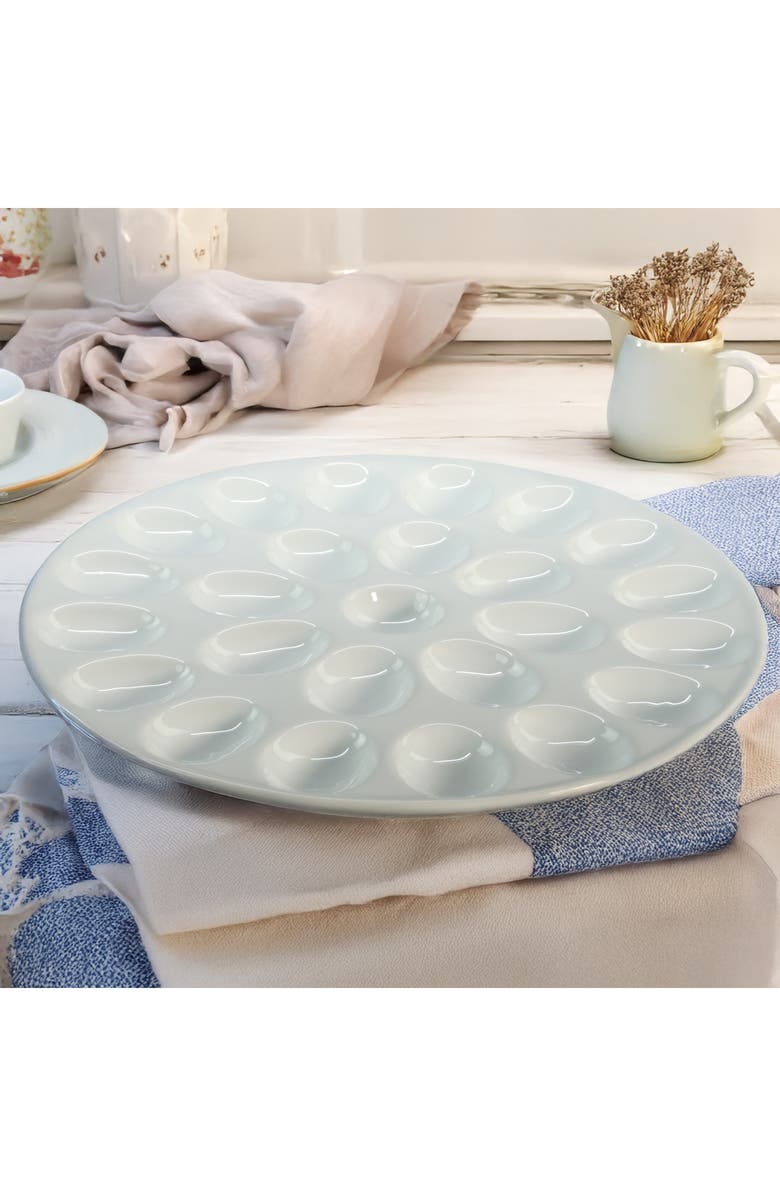 BIA Cordon Bleu Set of 2 Round Egg Plates, Alternate, color, White