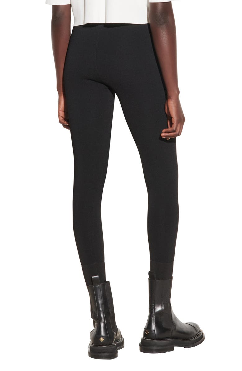 SANDRO High Waist Leggings, Alternate, color, Black