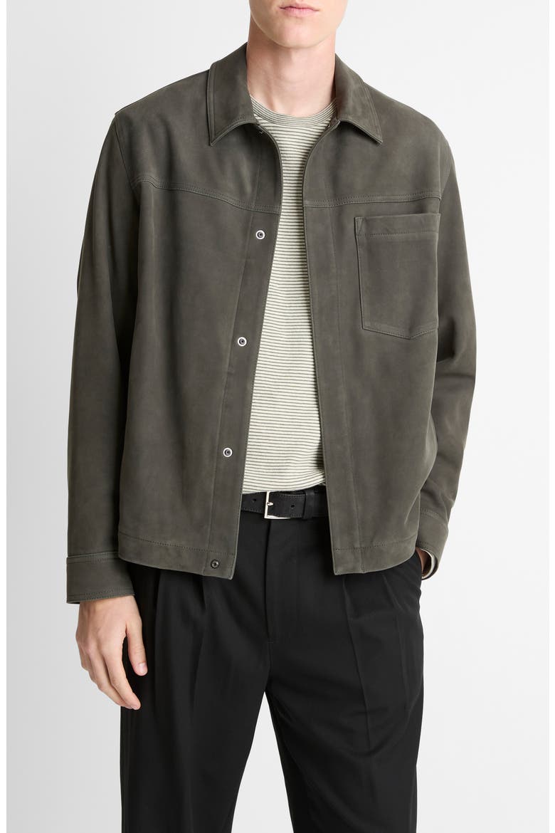 Modern Lambskin Trucker Jacket, Main, color, SYCAMORE