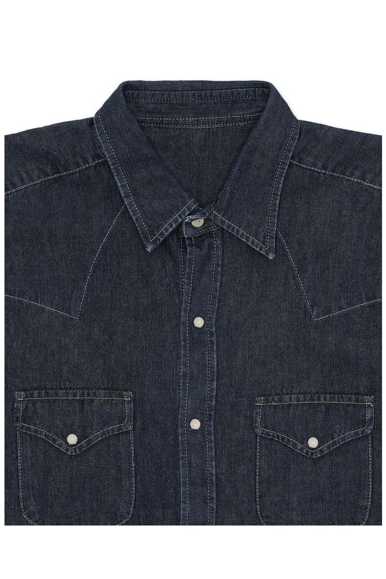 Texj Texan Bleach Wash Denim Shirt, Alternate, color, Stone Wash