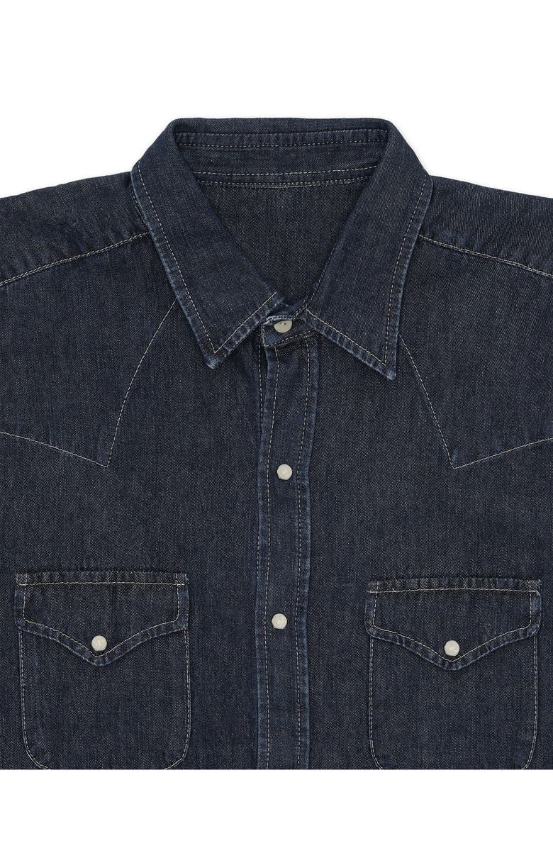 Fortela Texj Texan Bleach Wash Denim Shirt, Alternate, color, Stone Wash