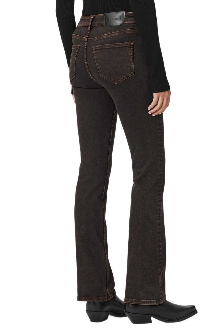 Haldan Slim Bootcut Jeans, Alternate, color, OVERDYED BROWN