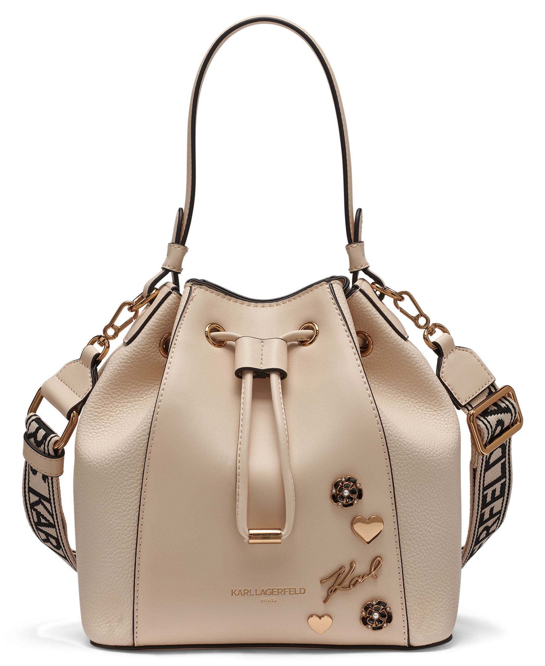 KARL LAGERFELD PARIS Adele Bucket, Main, color, Brie