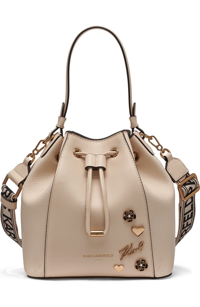 KARL LAGERFELD PARIS Adele Bucket, Main, color, Brie