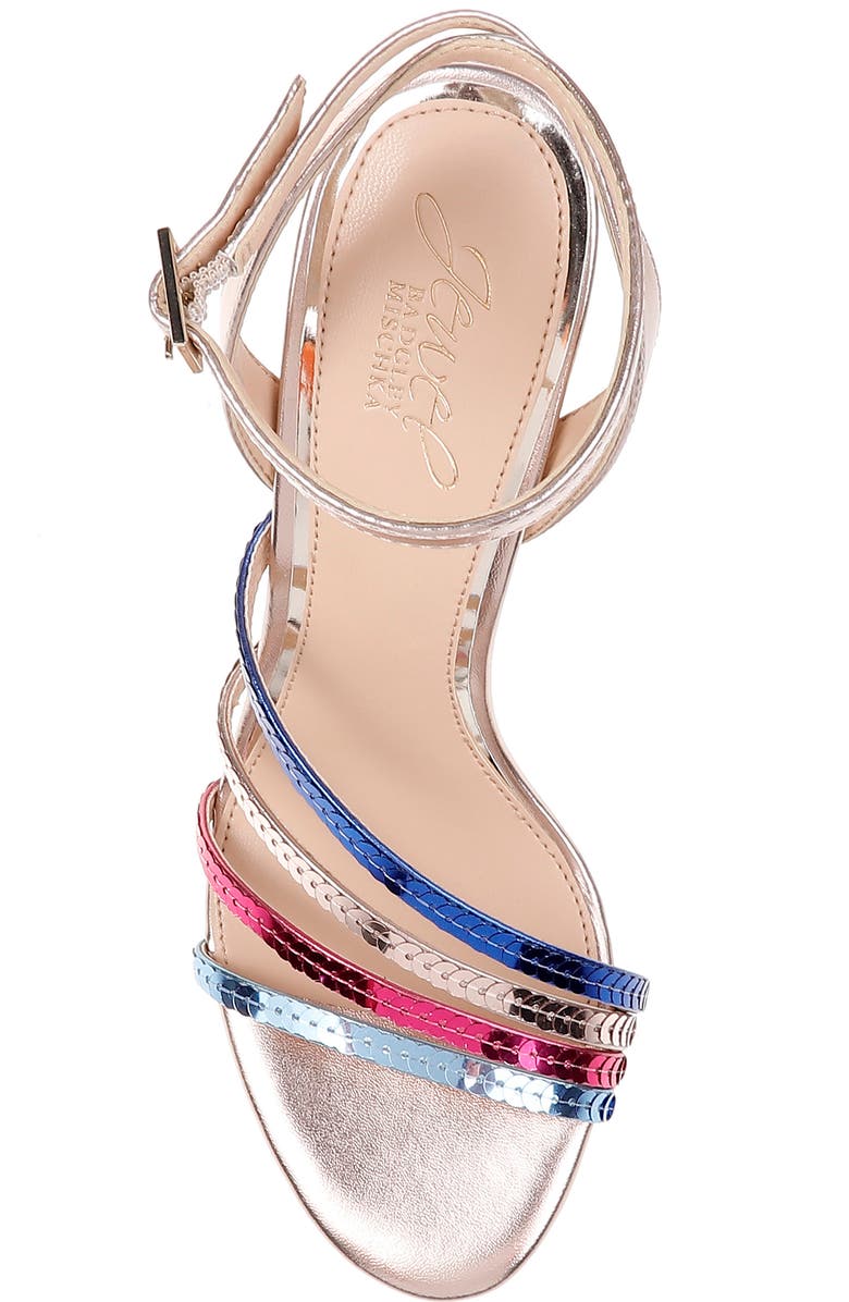 Jewel Badgley Mischka Devonee Sequin Sandal, Alternate, color,