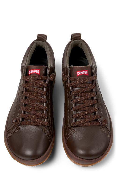 Camper Peu Pista Gm Leather Lace-up Sneakers In Brown