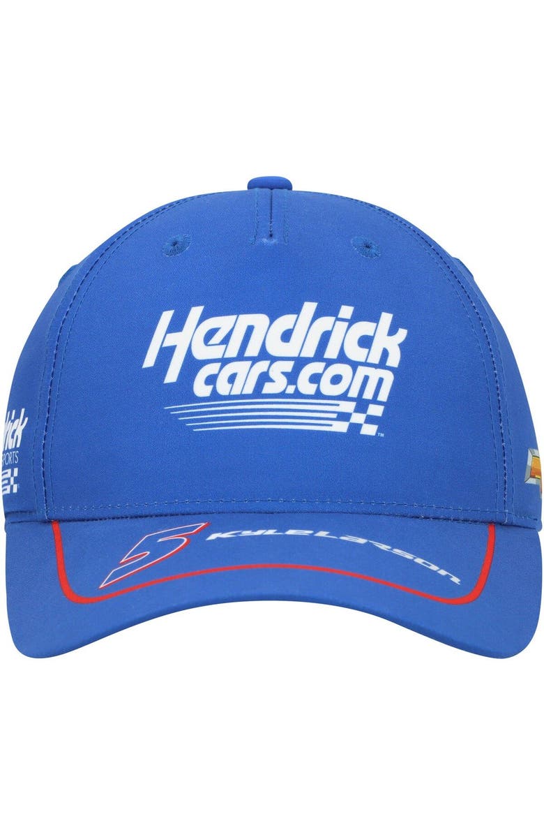 HENDRICK MOTORSPORTS TEAM COLLECTION Men's Hendrick Motorsports Team Collection Royal Kyle Larson Sponsor Uniform Adjustable Hat, Alternate, color, 