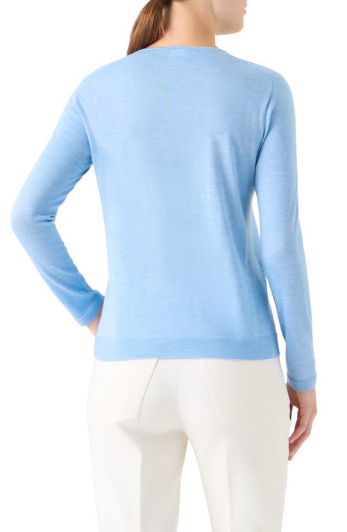 Akris Cashmere & Silk Crewneck Sweater In Blue