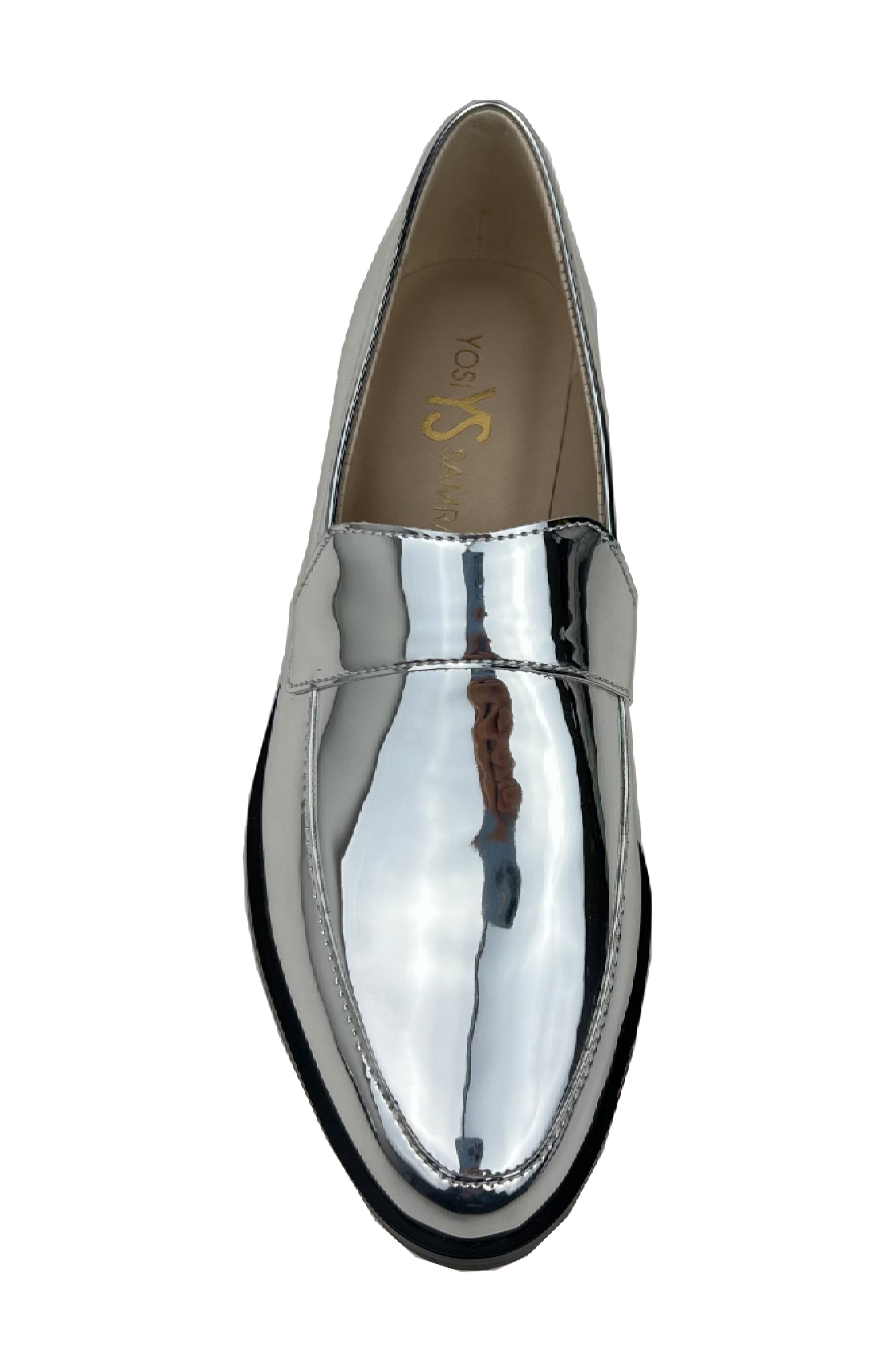 Yosi Samra Olivia Loafer, Alternate, color, Silver