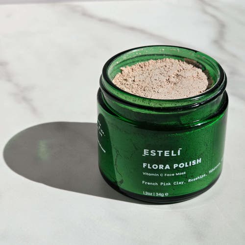 Esteli Flora Polish Vitamin C Face Mask Face In Dark Green