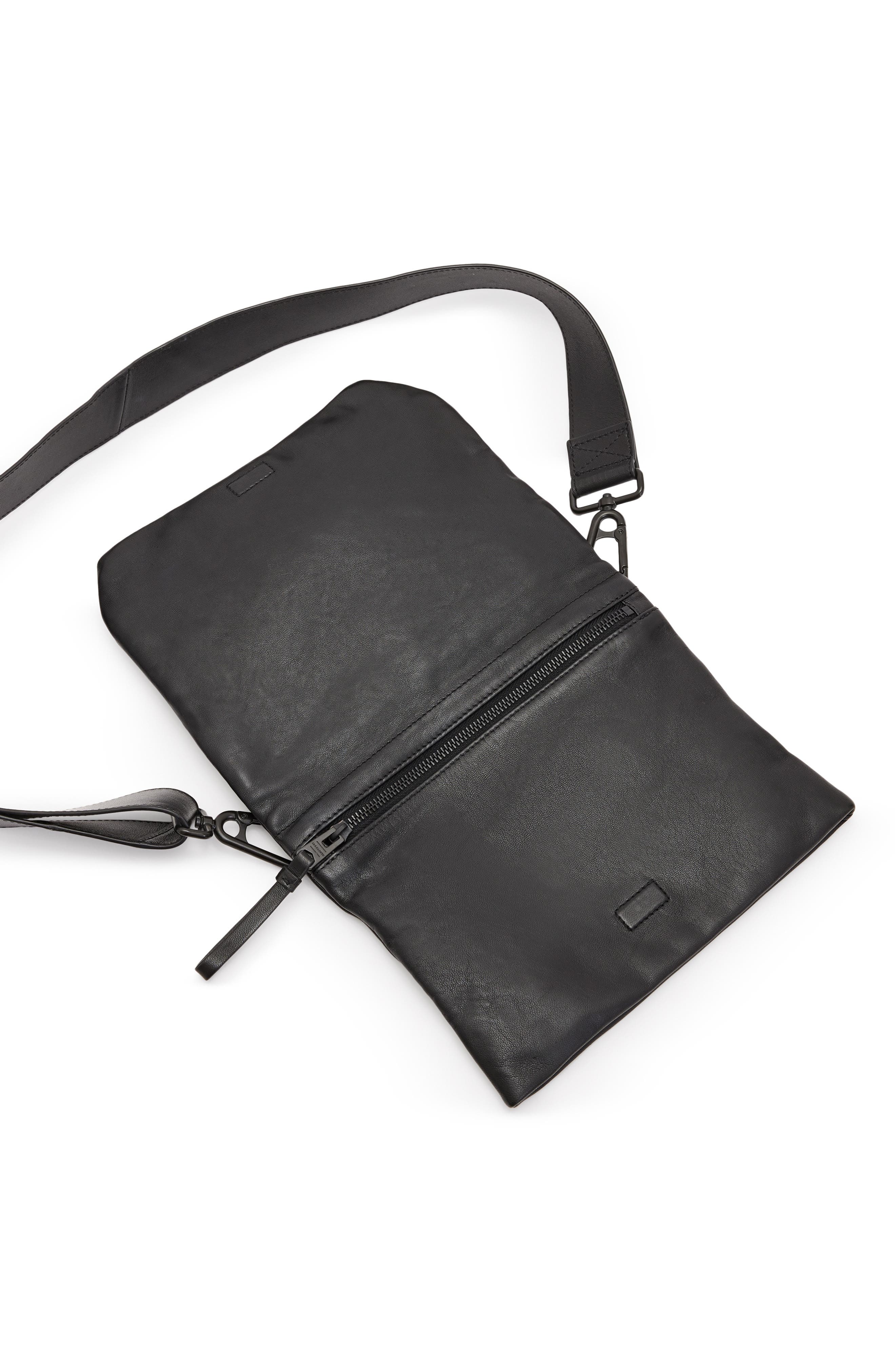 AllSaints Leather Crossbody Bag, Alternate, color, 