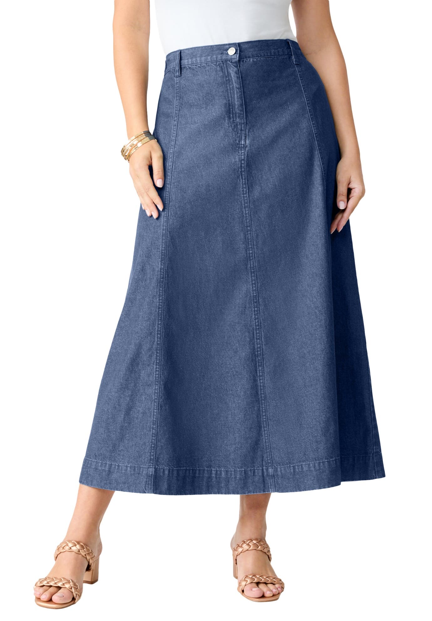 Plus Size 24/7 Stretch A Line Maxi Skirt - image 5