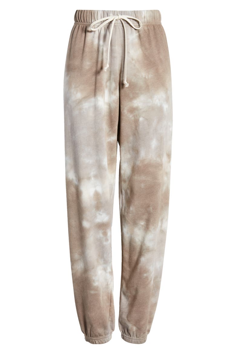 Tie Dye Boyfriend Joggers, Alternate, color, IVORY- GREY COMBO