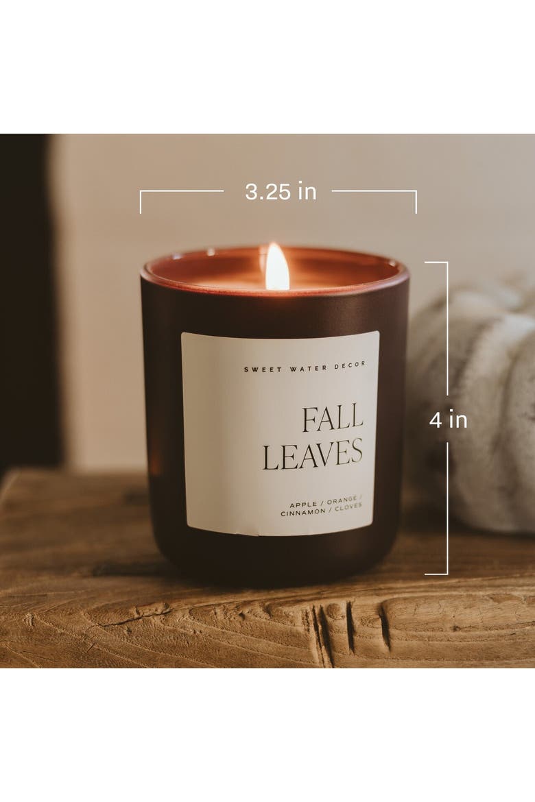 Brown Matte 15 oz Soy Fall Candle, Alternate, color, Cinnamon Rolls