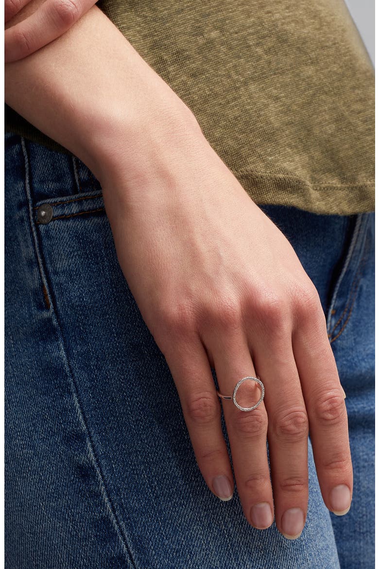 Riva Circle Diamond Ring, Alternate, color, YELLOW GOLD