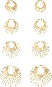 EDEN PRESLEY Small Roar Lion Diamond Hoop Earrings