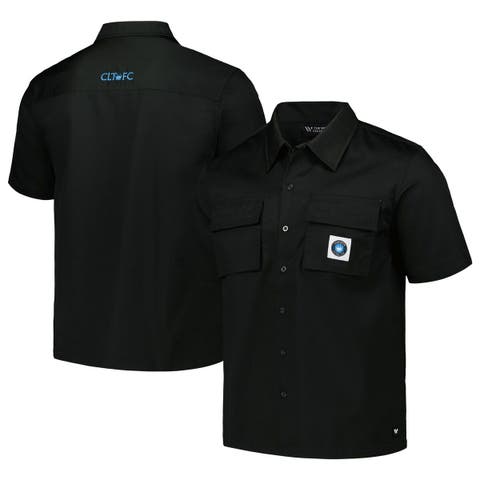 Men's The Wild Collective Black Charlotte FC Utility Button-Up Shirt
