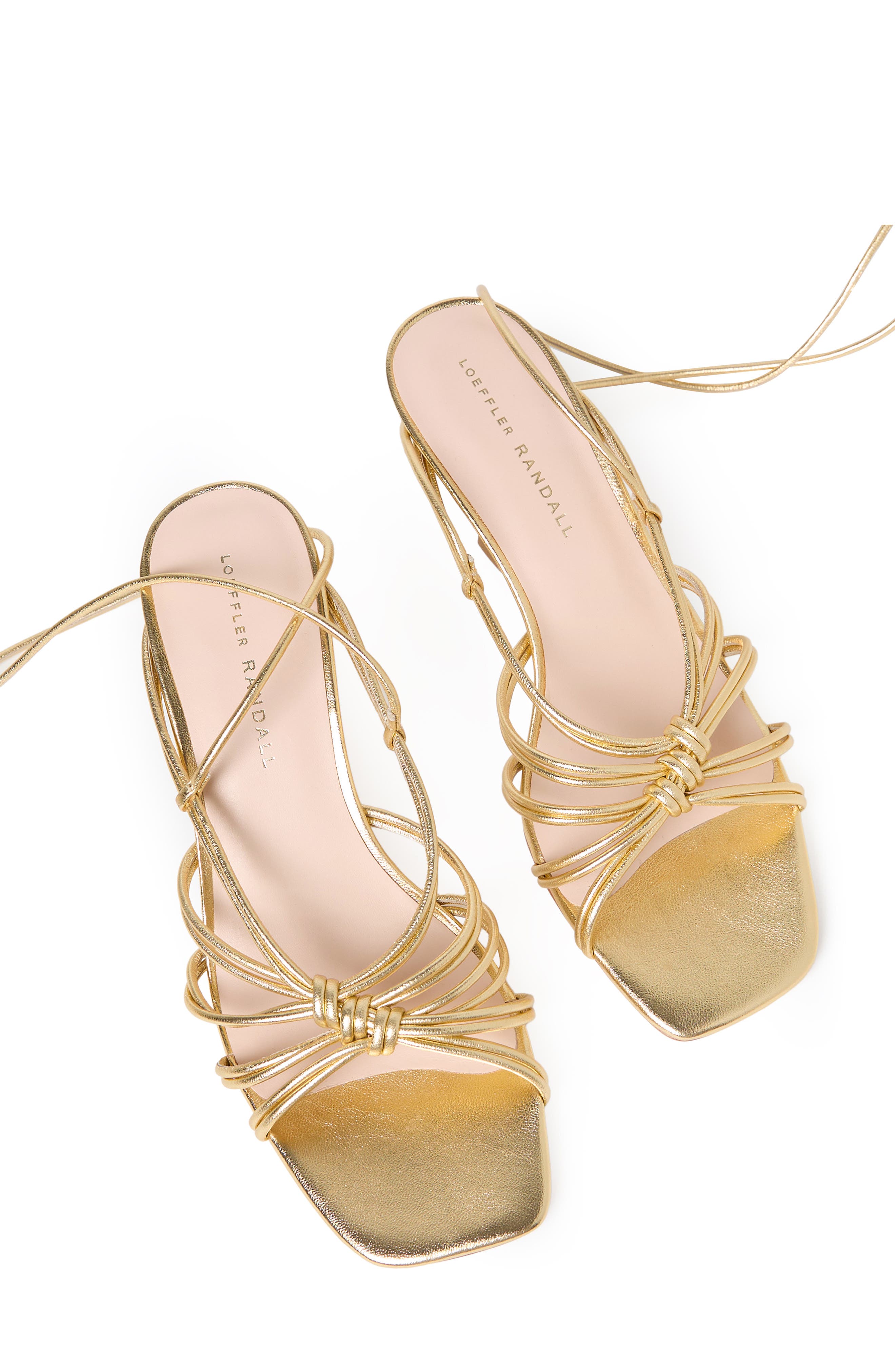 Loeffler Randall <p>Vivienne Lace Up Sandal (Women) </p>, Alternate, color, Gold