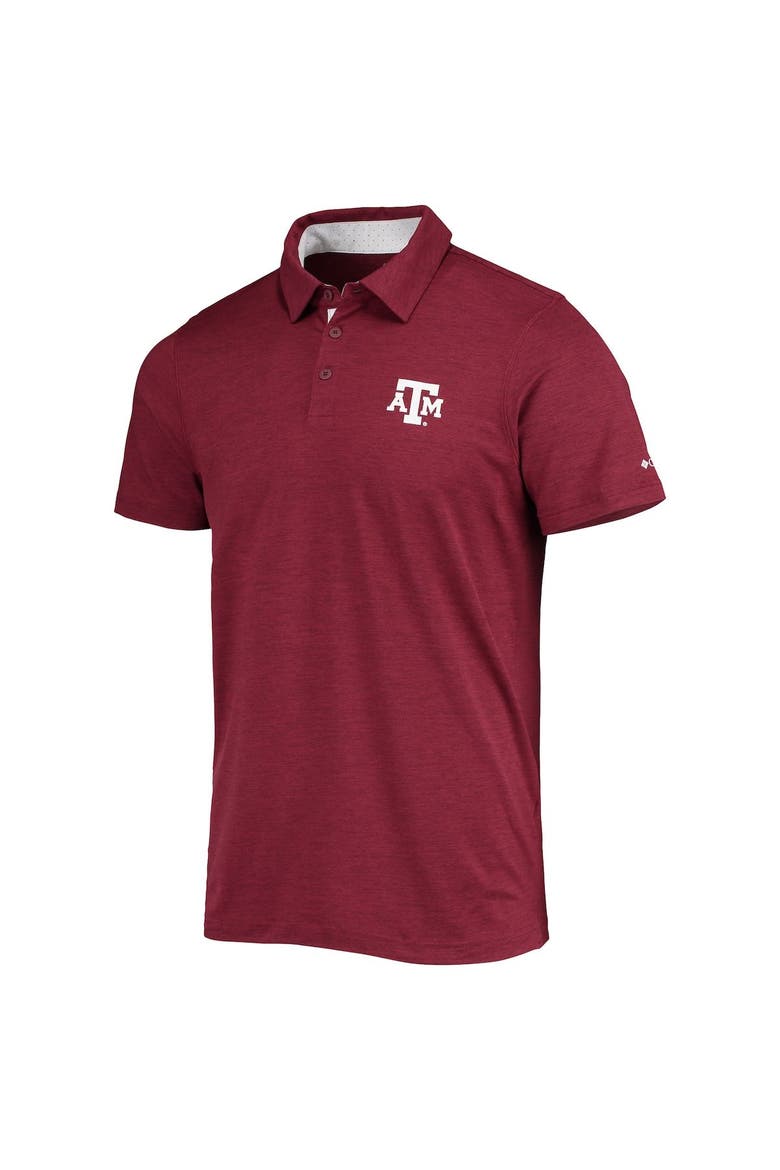 Men's Columbia Maroon Texas A&M Aggies Tech Trail Omni-Shade Polo, Alternate, color, Maroon