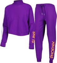 LUSSO Women's Lusso Purple Phoenix Suns Maddie & Matildas Raglan Tri-Blend Pullover Hoodie & Jogger Pants Set