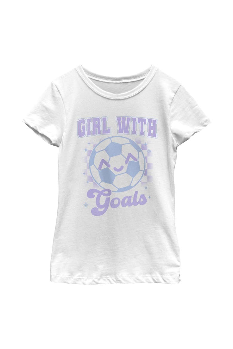 Girl's Lost Gods Cute Girl with Goals  Graphic T-Shirt, Main, color, White