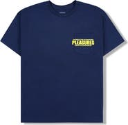 PLEASURES Staff Cotton Graphic Pocket T-Shirt