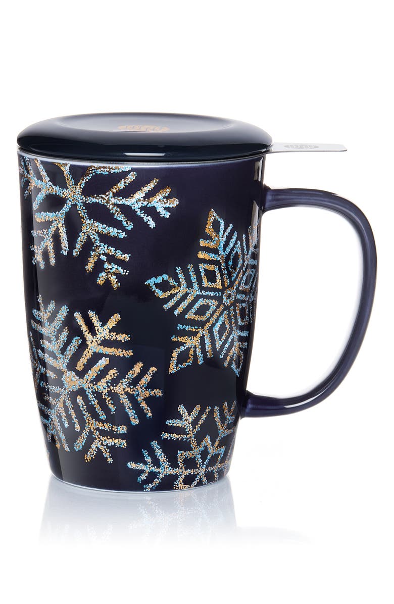 Palais des Thés Holiday Tea Infuser Mug, Main, color, Black