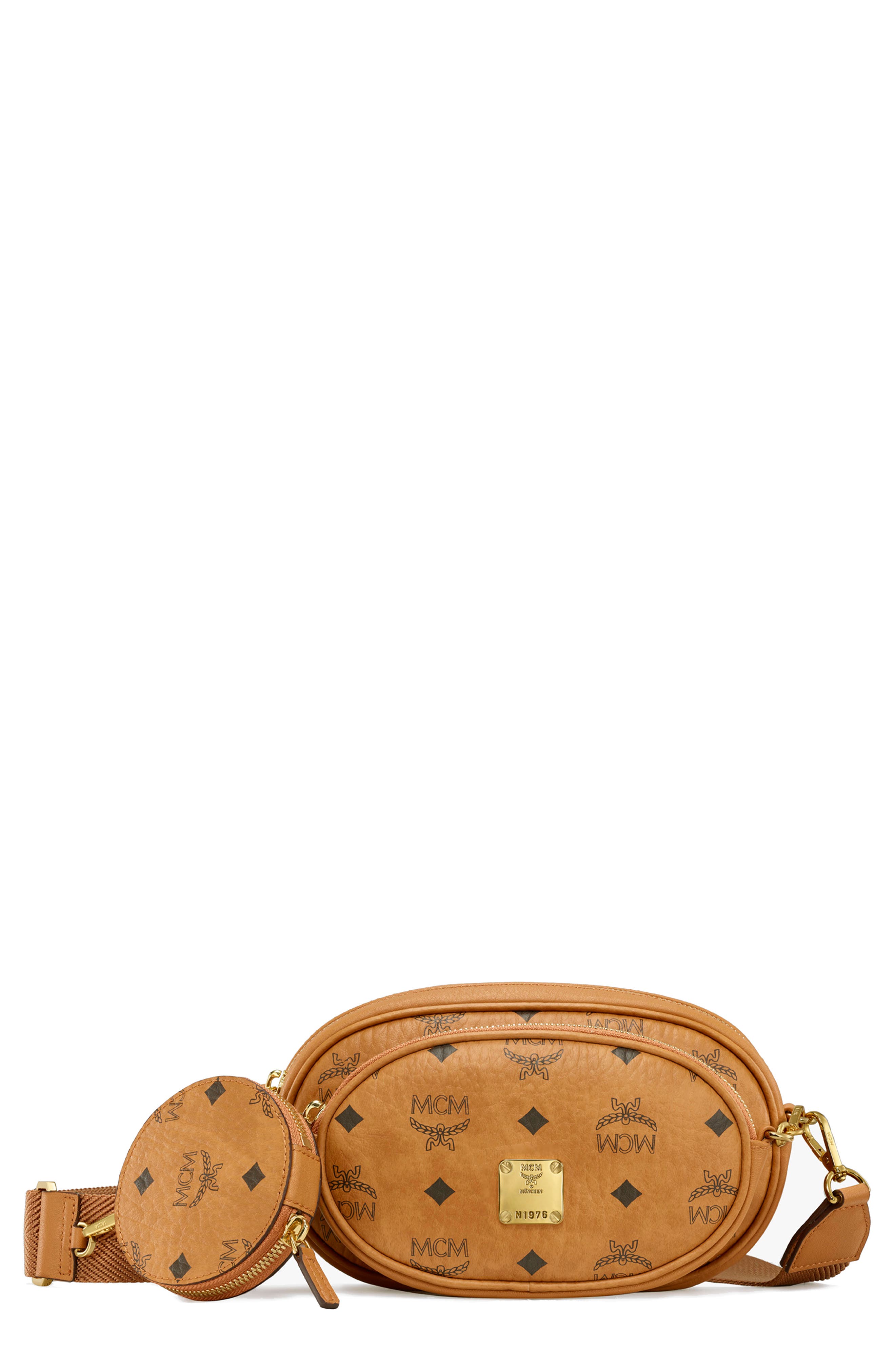 Essential Visetos Original Triple Belt Bag, Main, color, COGNAC