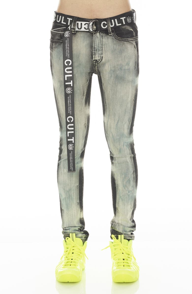 Cult of Individuality Punk Super Stretch Skinny Jeans, Main, color, Glazed