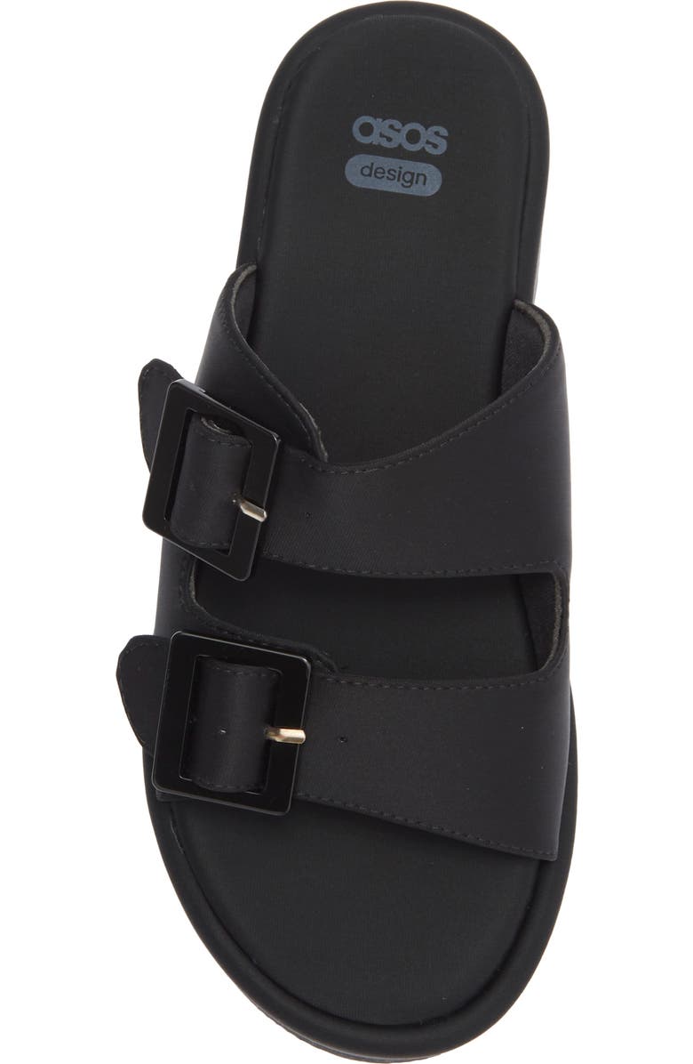 ASOS DESIGN Taxon Buckle Platform Wedge Sandal, Alternate, color,