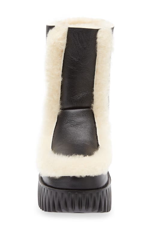 4ccccees Plia Fero Genuine Shearling Platform Bootie In Black