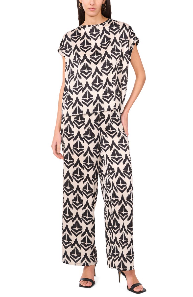 Halogen<sup>®</sup> Wide Leg Pull-On Pants, Alternate, color, Soft Cream Ikat Print