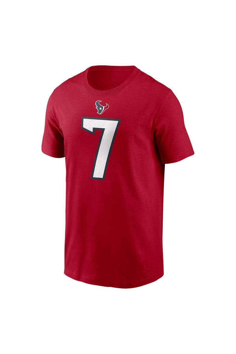 Men's Nike C.J. Stroud Red Houston Texans Player Name & Number T-Shirt, Alternate, color, Red