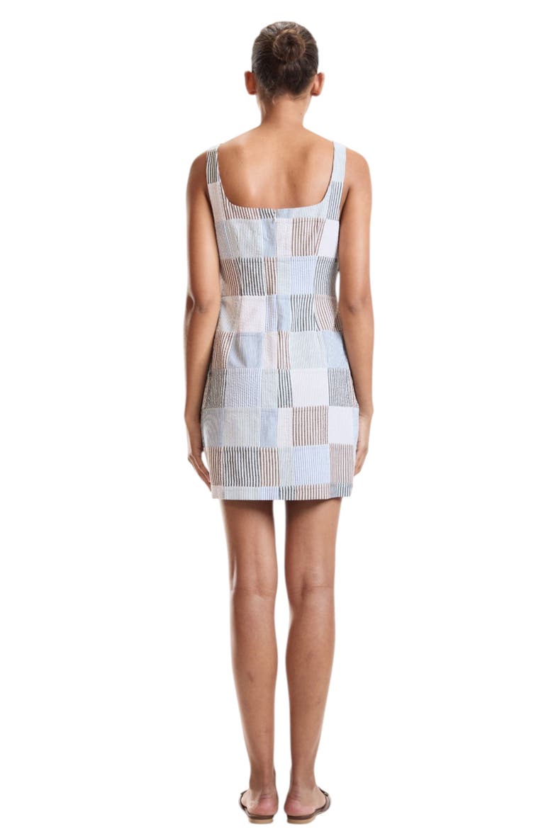 Seersucker Mini Dress, Alternate, color, Blue