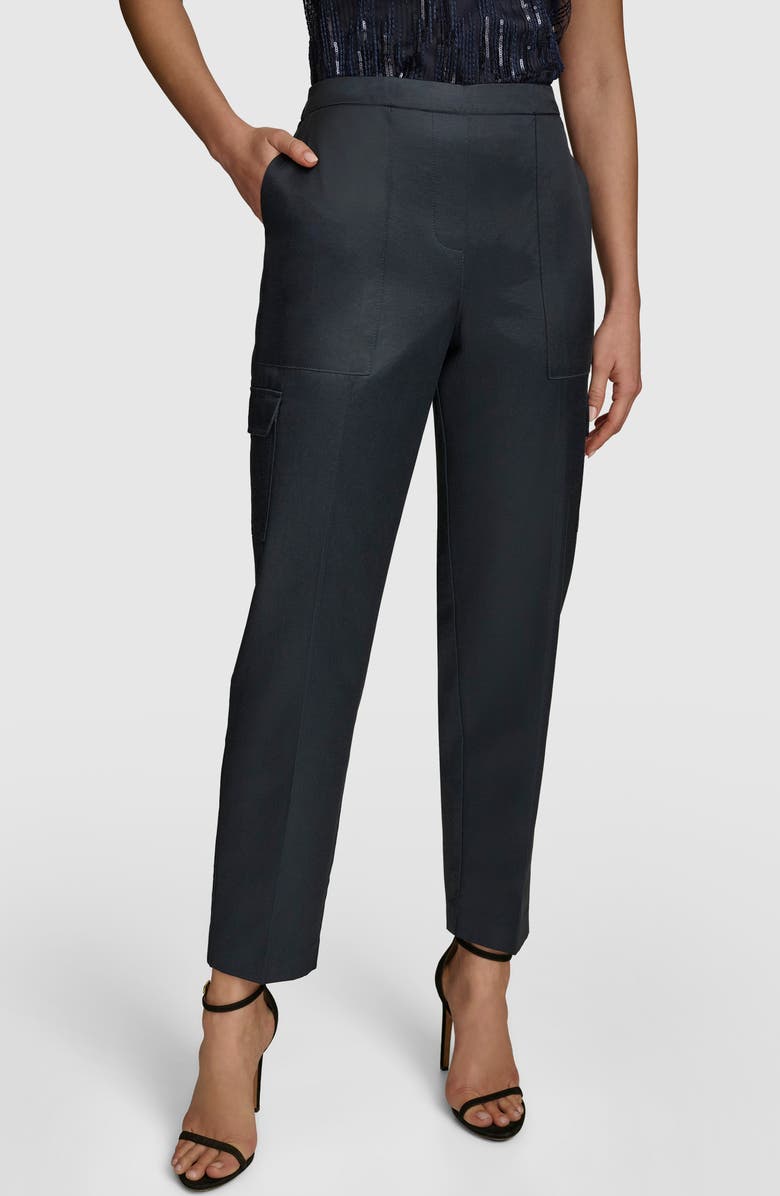 Donna Karan New York Sateen Cargo Pants, Main, color, 